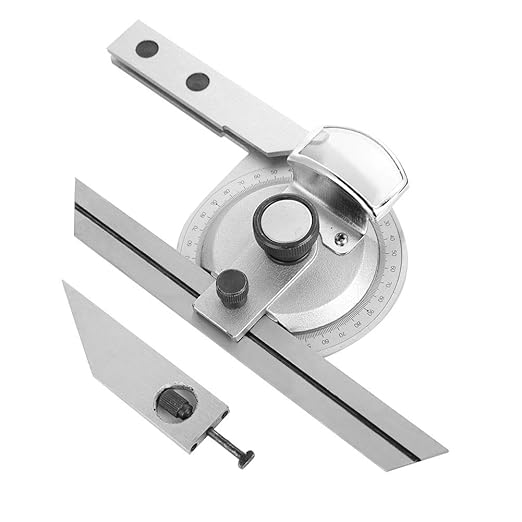 360 Degree Steel Universal Bevel Protractor Angle Finder Measuring Ruler Magnifying Glass Ruler Tool,Precision Angle Measuring