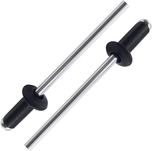 220pcs Black 1/8" x 5/16" Aluminum Blind Rivets, 3.2 x 8mm Pop Rivets,Aluminum Grip and Steel Mandrel