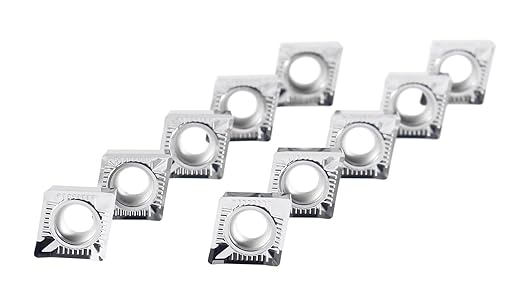 Accusize Industrial Tools CCGT432 Uncoating Carbide Inserts, 10 Pcs, for Machining Aluminum, 6600-0432x10