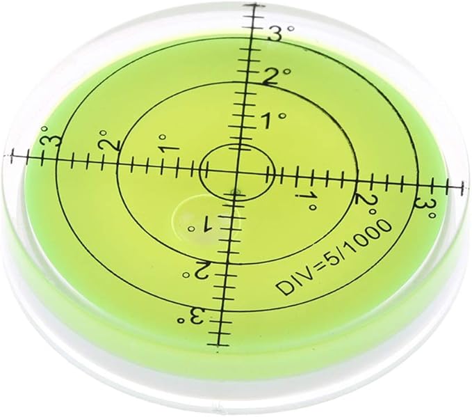Convenient and lighterCircular Bubble Level Spirit l Measuring Instruments Tool Universal Protractor Tool （60X12mm）