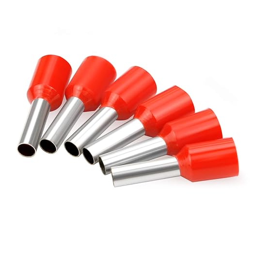 XHF 1000 PCS AWG 18/1.0mm² Wire Ferrules Insulated Copper Crimp Connectors, Crimp Pin Cord End Terminals Red