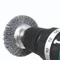 Benchmark Abrasives 3” Mounted Nylon Wire Wheel, Coarse Grit, 1/4" Drill Shank, Perfect for Rust or Paint Removal Sanding Finishing on Wood, Hard Metals - (Gray, 3")