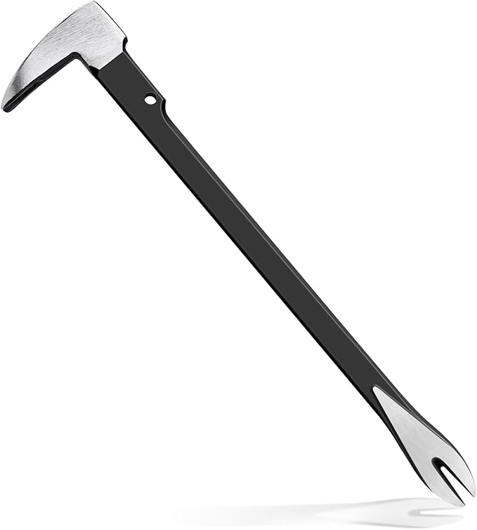 Lytool 14" Nail Puller & Cats Paw Pry Bar, Heavy Duty Cat's Claw Nail Remover with Forged CR-V Steel, Angled Chisel Tip & Non-Slip Grip for Home Renovation, Woodworking & DIY Projects