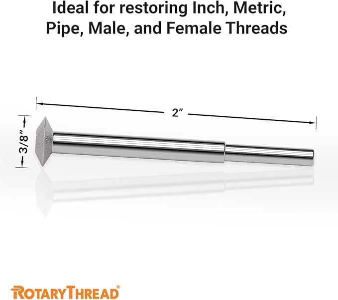 Repair Kits - Faster & Easier to Chase, Restore & Clean Internal or External Threads, All in One Universal Thread Files Set, Inch, Metric, Grooves, Glands, Acme & Buttress