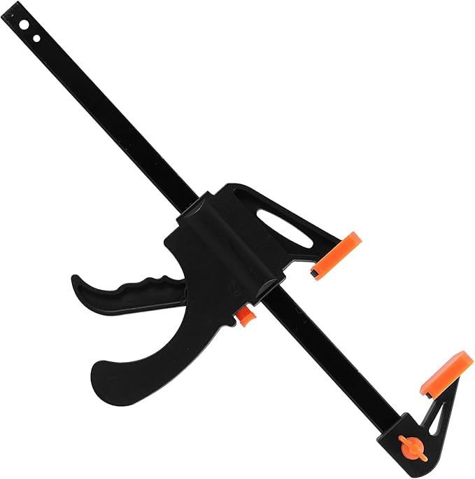 6 Pack 6 Inch Bar Clamp, Quick Grip Clamp with 12 Inch Spreader, Flexible One-Handed Ratchet Bar Clamp for Woodworking