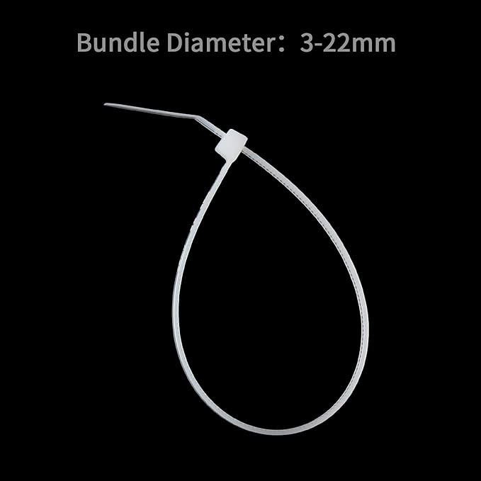 XINGO 1000 PCS 4 inch White Cable Zip Ties, 18lb Strength, Small Tie Wraps Self-Locking Nylon Zip Ties for Indoor and Outdoor Use