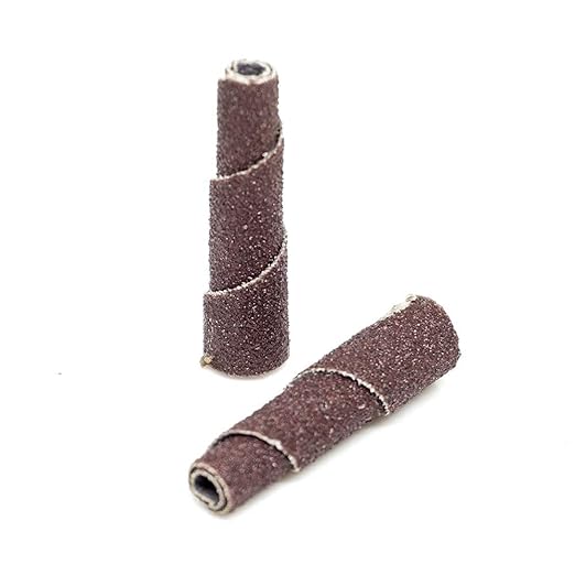 Benchmark Abrasives Aluminum Oxide Tapered Sanding Cartridge Rolls for Blending Deburring Polishing Sanding Metals, Rotary Sander - Drill & Die Grinder Abrasives (10 Pack)(3/8" x 1-1/2", 60 Grit)