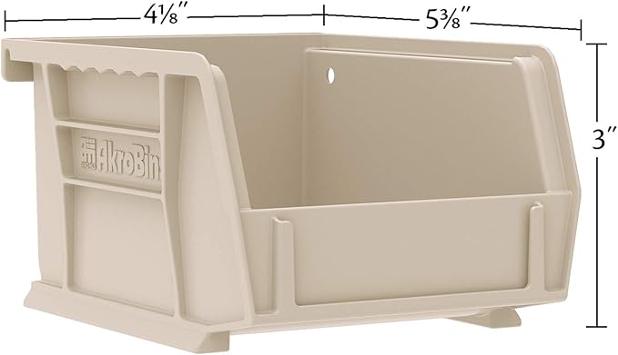 Akro-Mils 30210 AkroBins Plastic Hanging Stackable Storage Organizer Bin, 5-" x 4-" 3-", Blue, 24-Pack