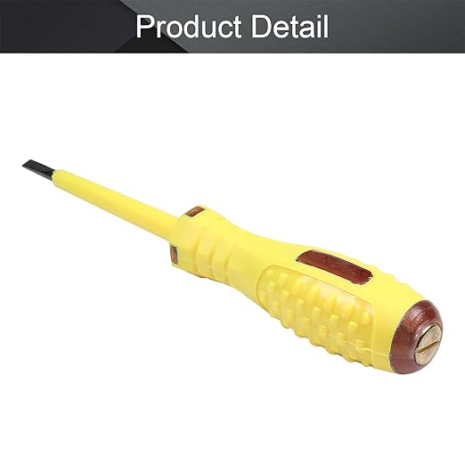 Fielect Circuit Tester, Voltage Tester Pen Screwdriver Electric Test Detector, Slotted Screwdriver Test Pen 100-500V 1pcs