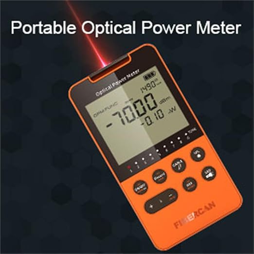 Optical Power Meter -50~+30dbm Built-in 10mW Visual Fault Locator Portable Optical Cable Tester Network Tools with RJ45 Remote