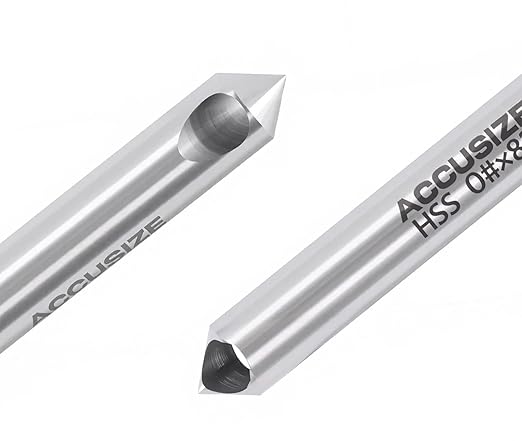 Accusize Industrial Tools 5 pc 82 Deg 0-Flute HSS Countersink & Deburring Tool Set, Pilotless Type, 0206-0482