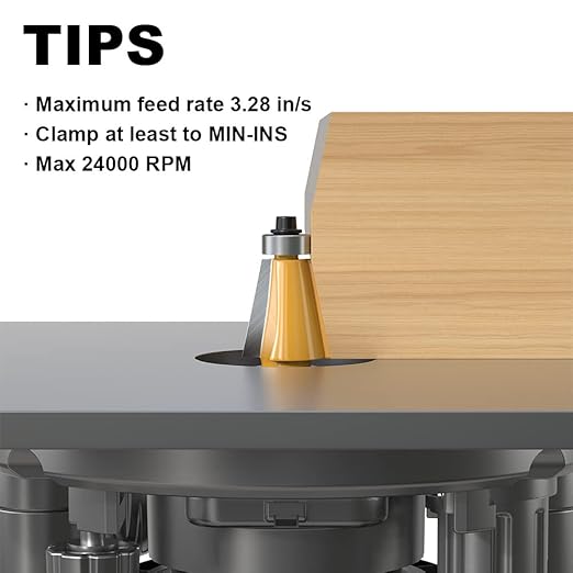 11.25 Degree Chamfer Router Bit with 1 Inch Cutting Length,1/2 Inch Shank Carbide Edge Forming Bevel Router Bit with Bearing, Chamfer Bit Miter Angle Milling Cutters Tool