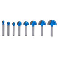 8PCS Round Nose Router Bits Set, 1/4-Inch Shank Woodworking Drill Bits Kit - for Roundover, Rabbeting, Tongue & Groove, Cabinet Door, Rail & Stile Joinery