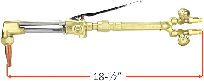 SÜA - Heavy Duty Oxy-Fuel Torch Replacement for Victor with Check Valves + Cutting & Heating Tips (Acetylene)