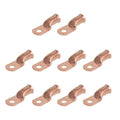 10PCS 3/0AWG - 3/8''Stud Heavy Duty Copper Terminals,Battery Cable Crimp Lugs,Battery Cable Ends,Bare Copper Eyelets Tubular Ring Terminals,Closed End Crimp Electric Connectors