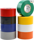 WOD ETC766 Professional Grade General Purpose Rainbow Electrical Tape UL/CSA Listed core. Vinyl Rubber Adhesive Electrical Tape: 1.5 inch X 66 ft - Use at No More Than 600V & 176F (Pack of 8)