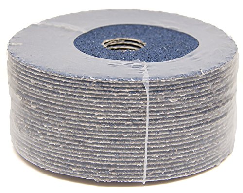 Benchmark Abrasives 5 Inch Sanding Discs Resin Fiber Zirconia Grinding Disc for Grinding, Stripping on Wood, Fiberglass, Steel, Metal, 7/8" Arbor Angle Grinder Sanding Disc, 25 Pack - 120 Grit