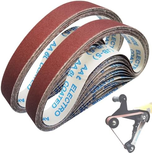 40 Pcs 1-1/2 x 29 Inch Sanding Belts,8 Pcs Each of 60/120/240/400/600 Grits Soft Cloth Sanding Belt for Pipe Sander,740 x 40 mm Sanding Belts for Pipe or Tube Polishing Sanding.