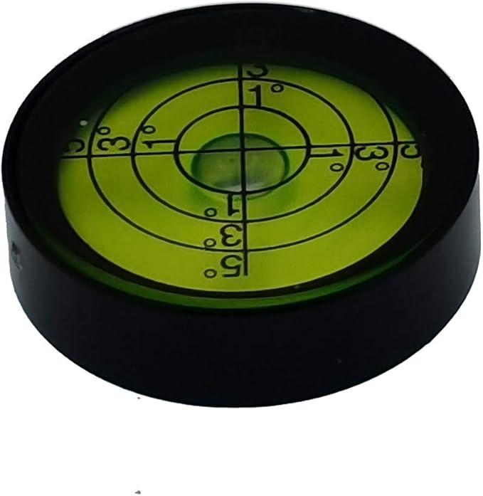 High Precision Horizontal Bubble Cardan Level Horizontal Bead Leveler Round Bubble Spirit Level Diameter 30mm (Green) (30X8mm（With no magnetic）)