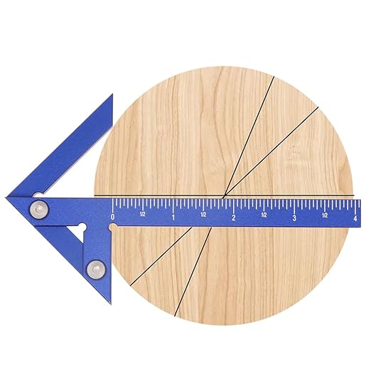 Aluminum Imperial Circle Center Positioning, 45/90 Degree Positioning Ruler, Right Angle Positioning, Centerline Positioning, Multi-Function Arrow Ruler, High-Precision Measuring Ruler,044BL