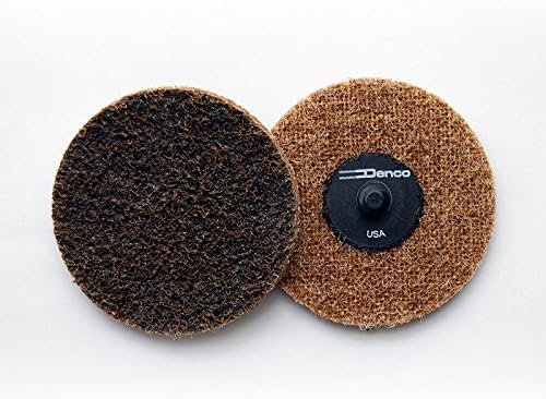 DENCO DISTRIBUTING, INC. Denco Surface Prep Conditioning Disc - Coarse - Brown - 2 Inch and 3 Inch - Pack of 50 - Abrasive Quick Change Disc Twist to Lock Superior Life (2 Inch)