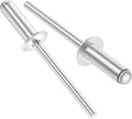 (270Pcs) 1/8" x 3/8" Aluminum Blind Rivets, 3.2 x 10mm Pop Rivets,Rivets for Metal,Silver-(VG10102)