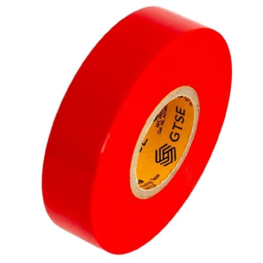 GTSE Red Electrical Tape, 240 Rolls Bulk Box – Waterproof, Industrial Grade Vinyl, 3/4 in x 66ft– Strong Self-Adhesive PVC Electric Tape for Wire Insulation, 7 Mil, 600V – UL/CSA Listed