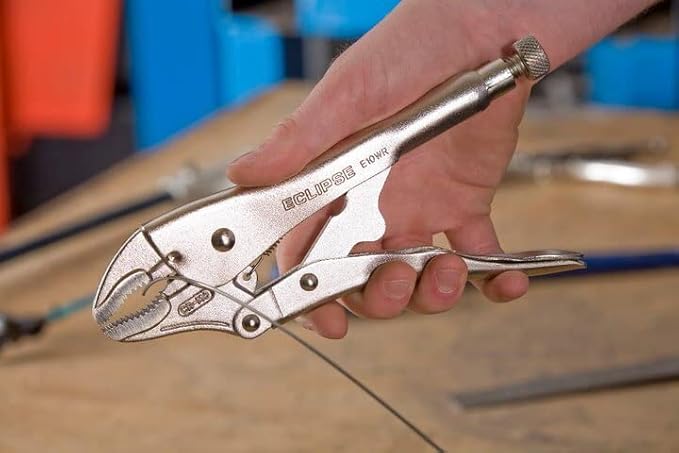 Eclipse Professional Tools E10WR 10 Inch Curved Jaw Locking Pliers with Wire Cutters (10" / 250mm)