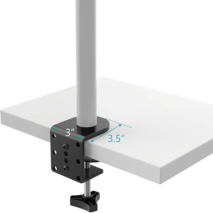 WALI C-Clamp Base Stand Mounting Accessory for WALI Monitor Mount Workstation System (C-CLAMP), Black