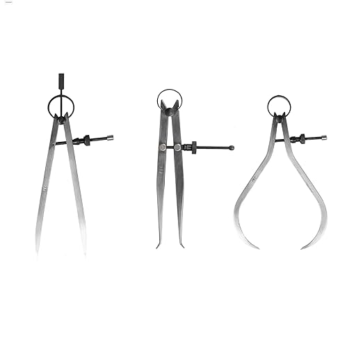 PEC Tools Outside Spring Caliper, Quick Nut, Caliper Measuring Tool, Suitable for Woodworking Lathe Projects (12 inches)