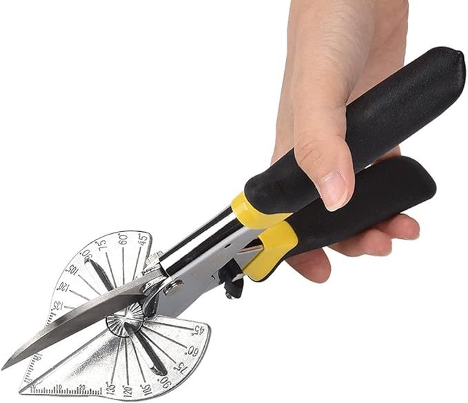 Szhdx Multifunctional Shears,Multi Angle Miter Shear Cutter Hand Tools，Multi Angle Miter Shear Cutter Cuts 45 to 135 Degree Miter Snips Cutting Tool, for Cutting Soft Wood, Plastic, PVC, etc