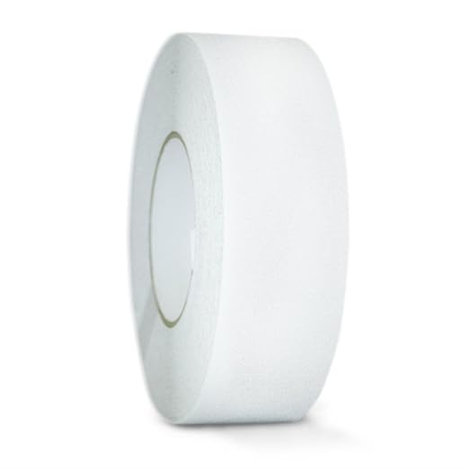 GGR Supplies T.R.U. NST-20C White Non-Skid Tape 1 in. Wide x 60 ft. Length Safety Way 60 Grit Anti Slip Traction Tape 32 Mil No Slip