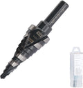 3/16-7/8 Inch Step Drill Bit, M2 HSS Spiral Grooved Step Bit for Stainless Steel, Metal, Wood, Plastic