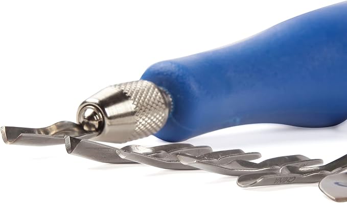 Falling in Art Block Cutters- Craft Linoleum Carving Tools with 6 Type Blades and 2 Plastic Storage Handles