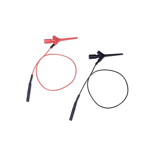 Multimeter Test Hook Clip, Mini SMD Grabber Test Clip with Lead to 2mm Jack Socket, Test Lead Minigrabber for Logic Analyzer