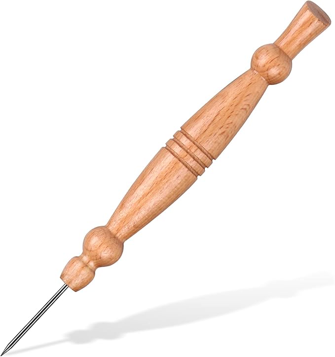 Stiletto & Pressing Tool, Precision Stiletto Handy for Getting Seams to Lay Correctly, Stiletto Quilting/Sewing Tool, Awl Tool for Sewing, Leather Hole Punch