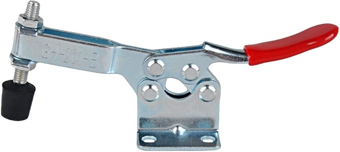 E-TING 2pcs Hand Tool 201B Toggle Clamp 198Lbs Antislip Red Horizontal Clamp 201-B Quick Release Tool