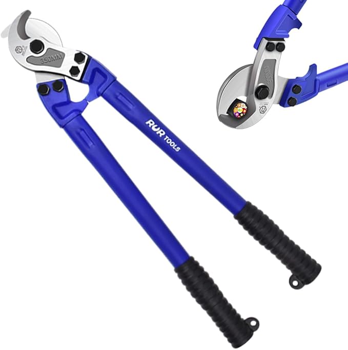 ZrgGea 14 Inch Heavy-Duty Cable Cutter | Industrial-Grade, Forged T8 Alloy Steel, HRC56, Sharp Cutting. For Cables & Wire Ropes