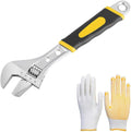 szhdxsy 12 inch pipe adjustable multifunctional wrench，3-in-1 Spanner with Box End/Hex Function， Adjustable Wrench，Portable labor-saving wrench, Movable Jaw,