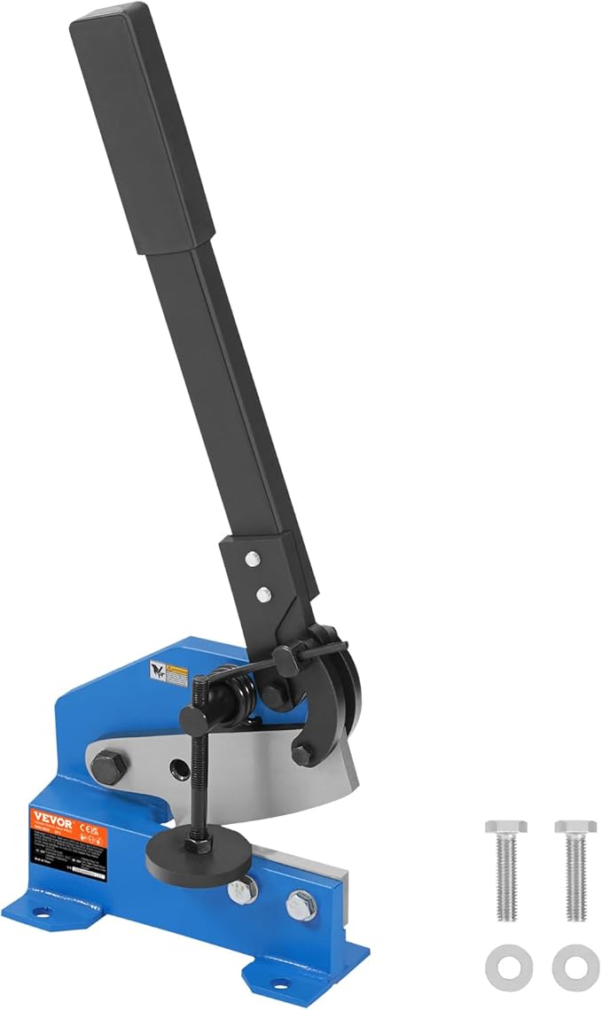 VEVOR Hand Plate Shear 5",Manual Metal Cutter Cutting Thickness1/4 Inch Max,Metal Steel Frame Snip Machine Benchtop 7/16 Inch Rod,for Shear Carbon Steel Plates and Bars