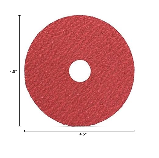 BHA Ceramic Resin Fiber Sanding and Grinding Discs, 4.5” x 7/8”, 60 Grit - 25 Pack