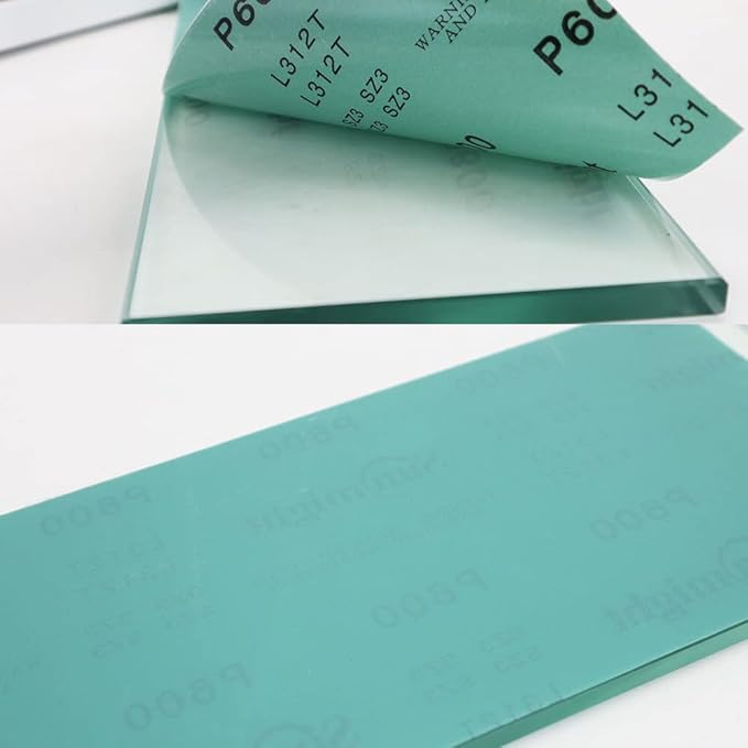 SCOTTCHEN Flat Glass Lapping Plate Sharpening System Dead Flat Float Plate Glass For Sharpening 5-1/8in W x 11-7/8in L x 8mm T -1pcs