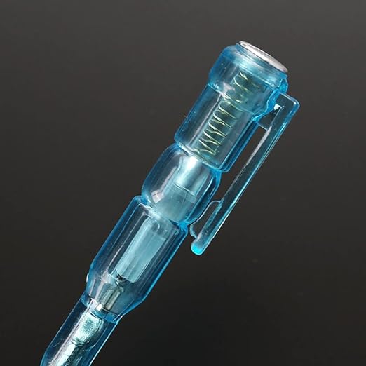 Fielect 3pcs Voltage Detector Pen Test Screwdriver Steel Batch Screwdriver Test Pencil JRDB-107 AC/DC 100-500V Blue Clear