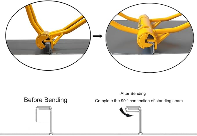Heavy Duty Sheet Metal Bender,Hand Seamers for Locking Metal Roofing Seam,90° Bending Pliers for Bending and Seaming sheet Metal