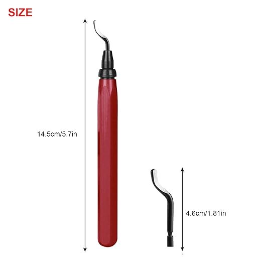 Metal Deburring Tool, Burr Remover Hand Tool for for Metal, Resin, Plastics, 3D Printing Burr Removal Tool TS/XBD-03 (Red)