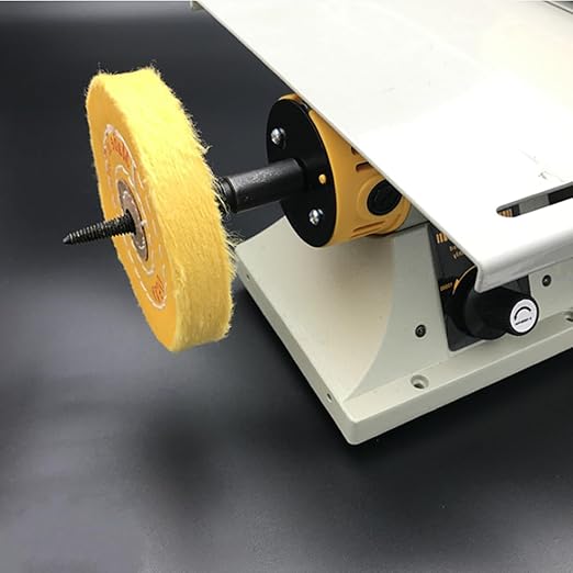 𝐋𝐮𝐨 𝐤𝐞 2 Pcs 6'' Extra Thick Cotton Buffing Wheel - 55 Ply Spiral Sewn Muslin Cotton Polishing Wheel with 1/2'' Arbor Hole for Bench Grinder Table Grinder (Yellow)