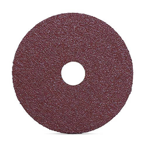 BHA Aluminum Oxide Resin Fiber Sanding and Grinding Discs, 5” x 7/8”, 80 Grit - 25 Pack