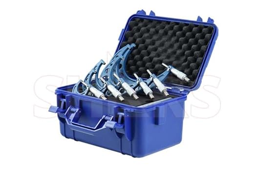 Shars 0-6" Premium Outside Micrometer 0.0001" Precision Solid Metal Frame Carbide Tip 6 pcs Set 303-2653N R