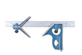 PEC Tools 3 Piece Combination Square Set - 4R 12”Machinist Blade, Cast Steel Head, Center Head, Combination Square with Level and Scribe Tool, Reversible Locking Bolt, Made in USA