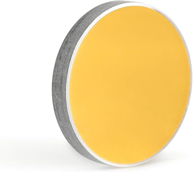 TEN-HIGH Reflective Lens CO2 Laser Lens Laser Mirror K9 Gold-Plated Glass Mirrors, for CO2 Laser Engraving Cutting Machine, Dia 25mm 3PCS